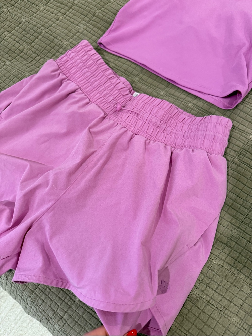 all in motion Pink Active Crop Tank and Shorts Set - Picture 2 of 6